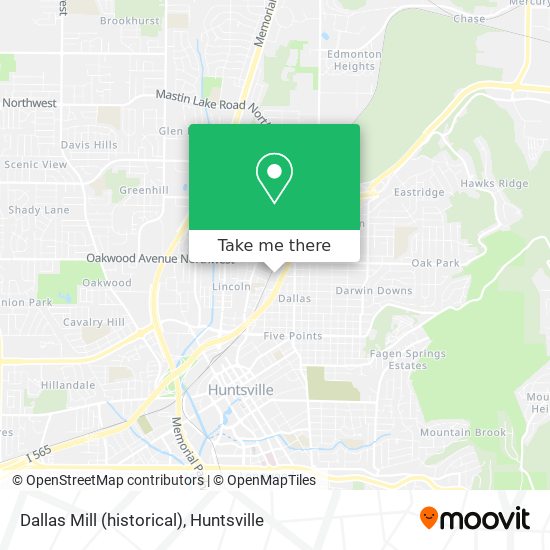 Dallas Mill (historical) map