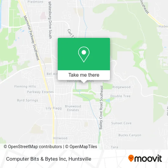 Mapa de Computer Bits & Bytes Inc