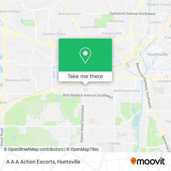 Mapa de A A A Action Escorts