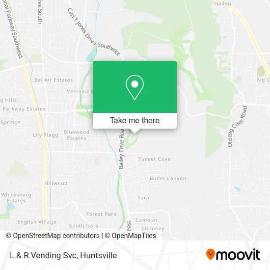L & R Vending Svc map