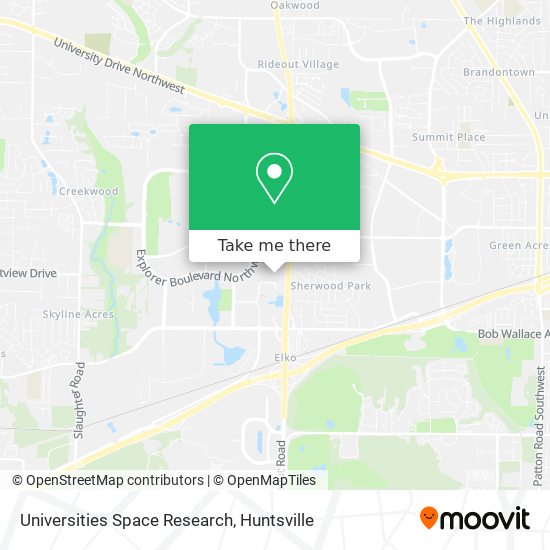 Mapa de Universities Space Research