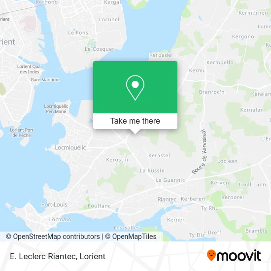 E. Leclerc Riantec map