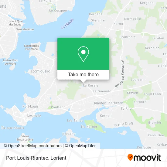 Port Louis-Riantec map