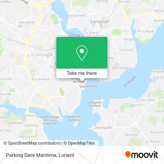 Parking Gare Maritime map