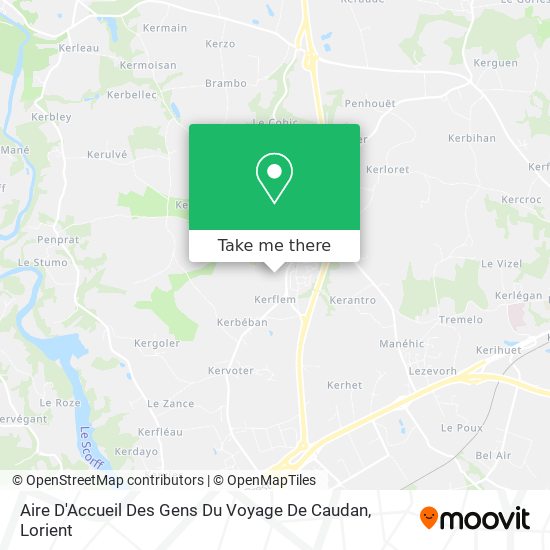 Aire D'Accueil Des Gens Du Voyage De Caudan map