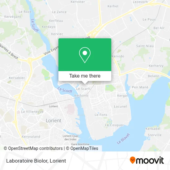 Laboratoire Biolor map