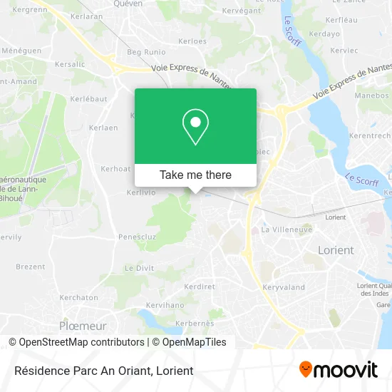 Résidence Parc An Oriant map