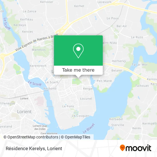 Résidence Kerelys map