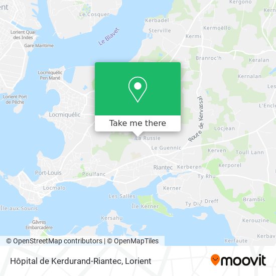 Hôpital de Kerdurand-Riantec map