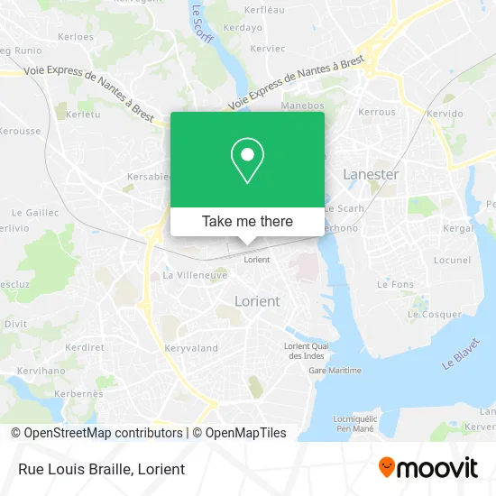 Mapa Rue Louis Braille