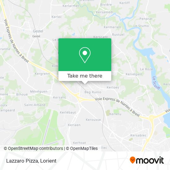 Lazzaro Pizza map