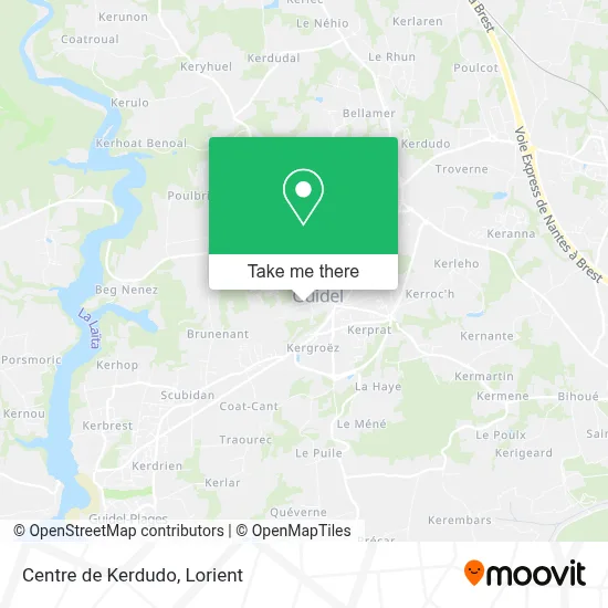 Centre de Kerdudo map