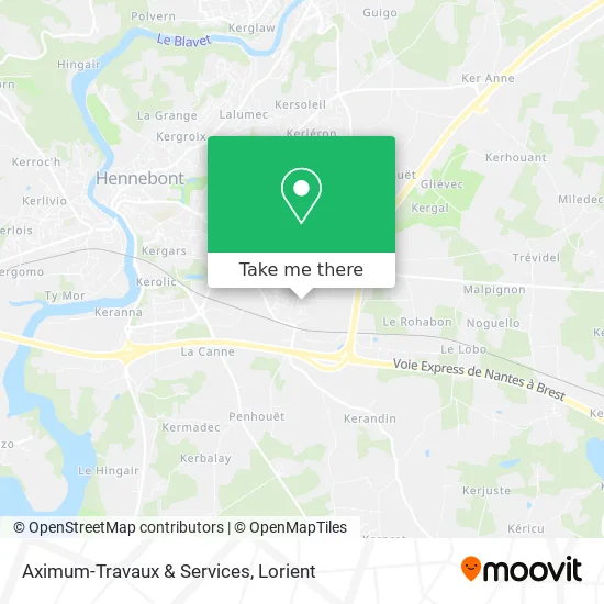 Aximum-Travaux & Services map