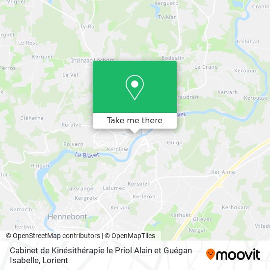 Cabinet de Kinésithérapie le Priol Alain et Guégan Isabelle map