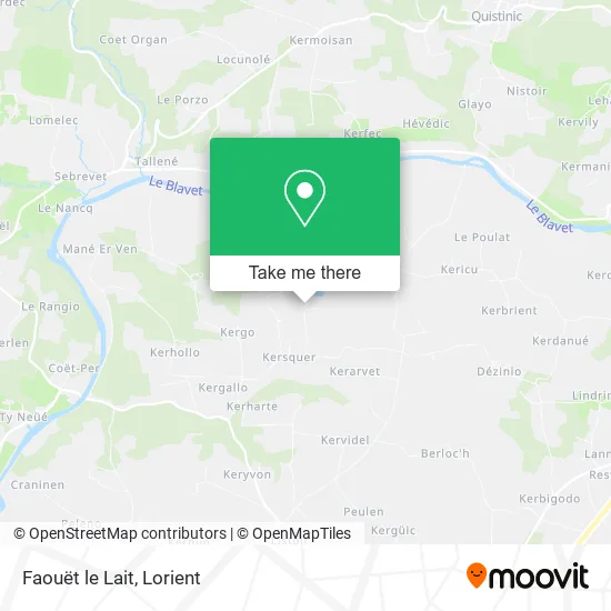 Faouët le Lait map