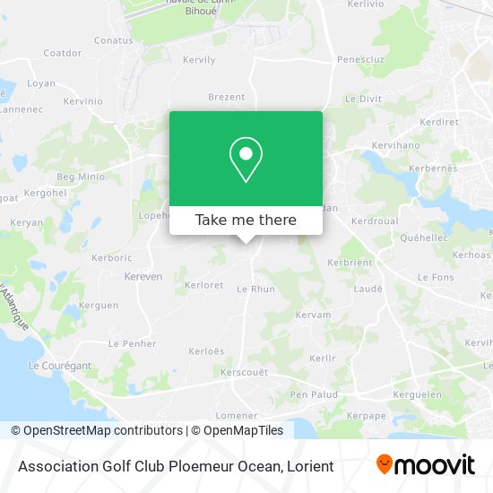 Association Golf Club Ploemeur Ocean map