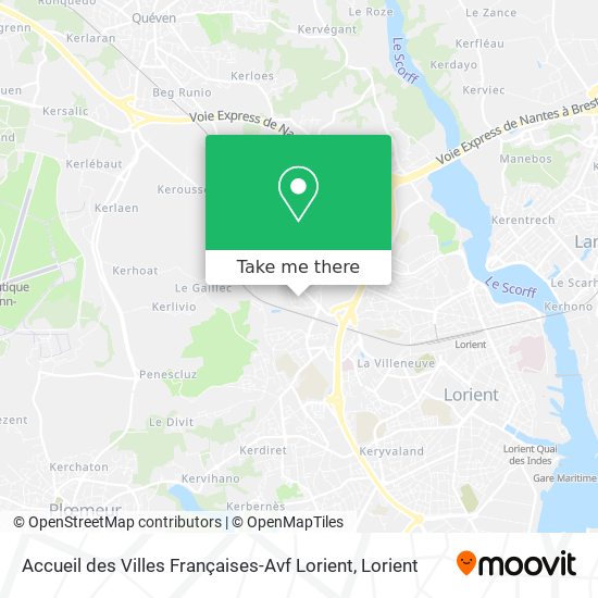 Accueil des Villes Françaises-Avf Lorient map