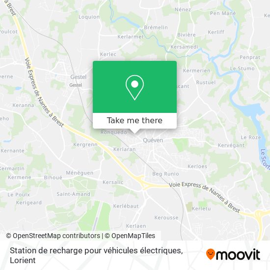 Station de recharge pour véhicules électriques map