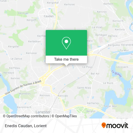 Enedis Caudan map