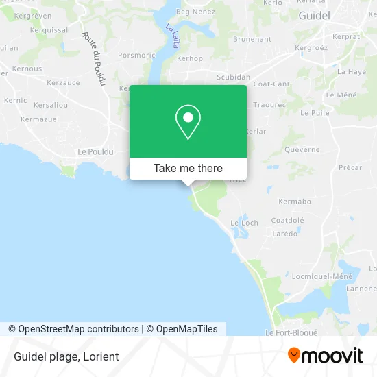 Guidel plage map