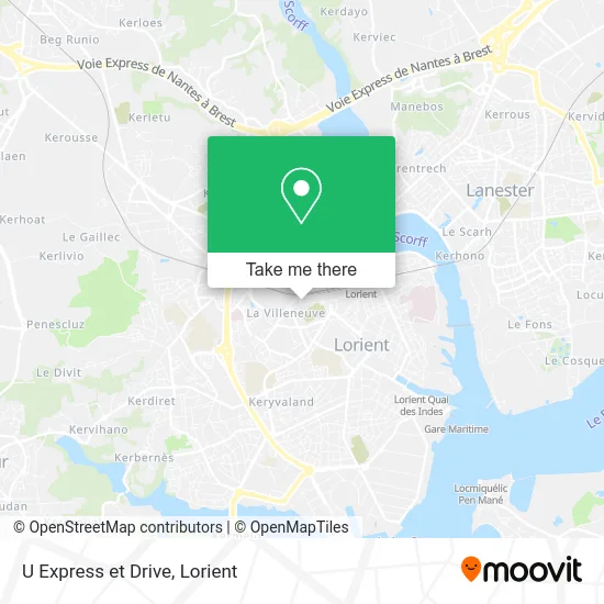 U Express et Drive map
