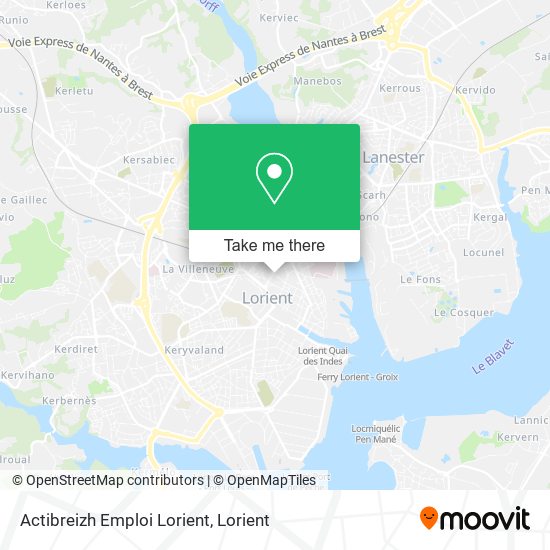 Actibreizh Emploi Lorient map