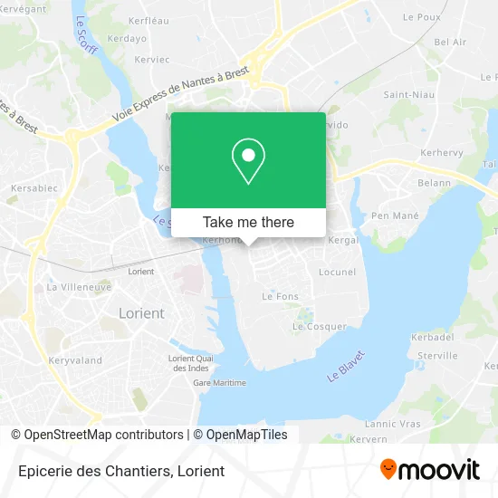 Epicerie des Chantiers map