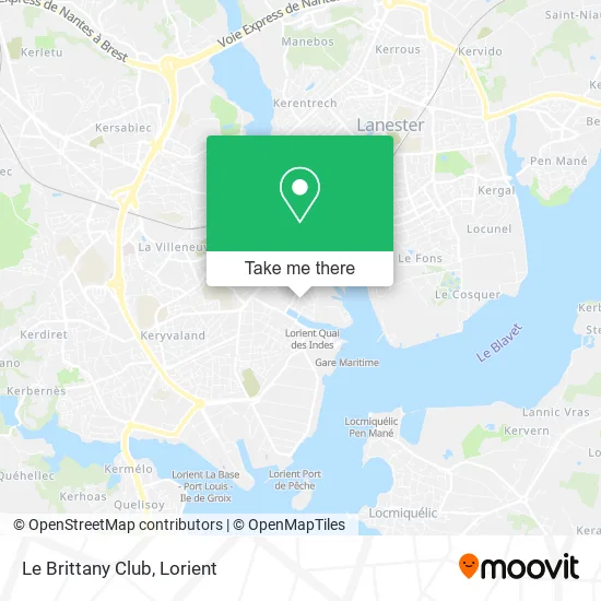 Le Brittany Club map