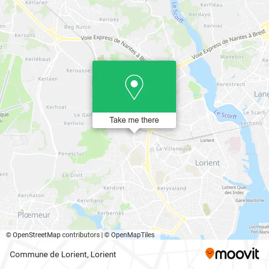 Commune de Lorient map