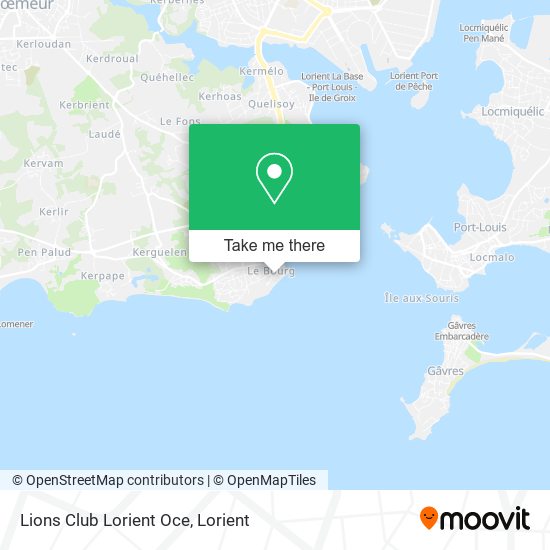 Lions Club Lorient Oce map