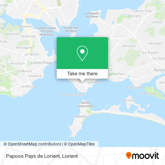 Papoos Pays de Lorient map