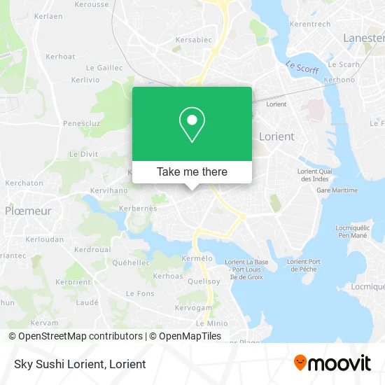 Sky Sushi Lorient map