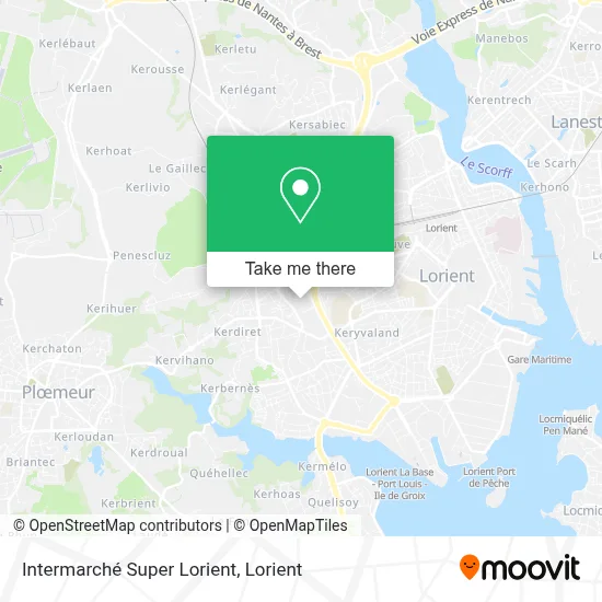 Intermarché Super Lorient map
