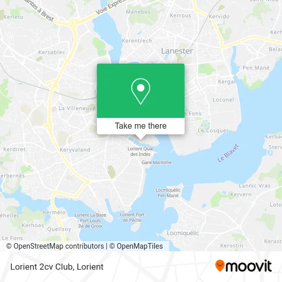 Lorient 2cv Club map