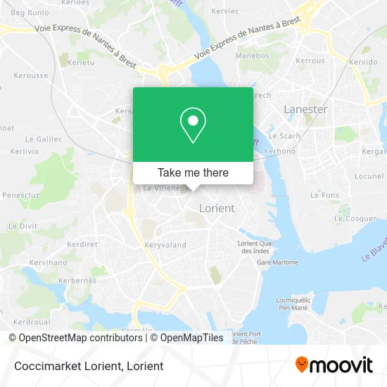 Coccimarket Lorient map