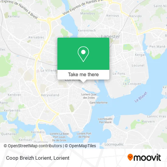 Coop Breizh Lorient map