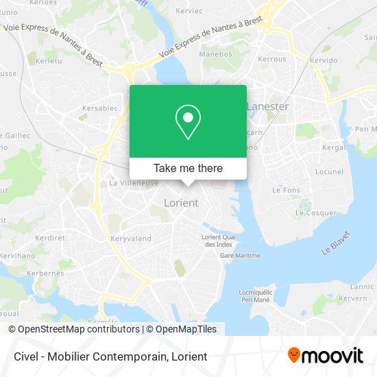 Civel - Mobilier Contemporain map