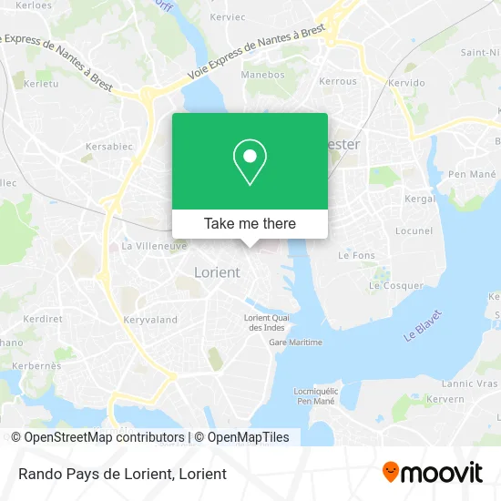 Mapa Rando Pays de Lorient