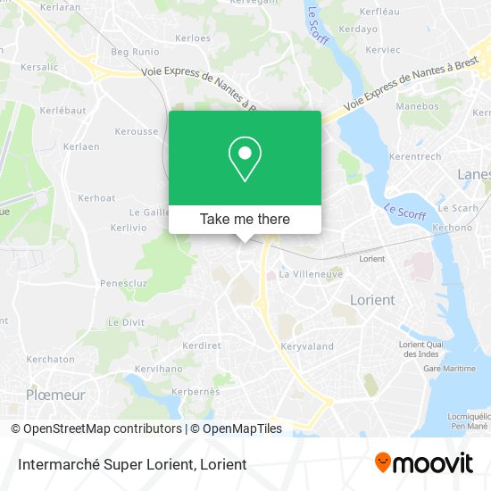 Intermarché Super Lorient map