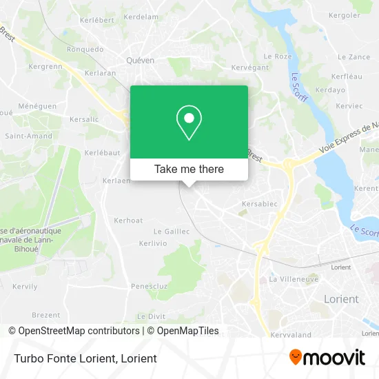 Turbo Fonte Lorient map