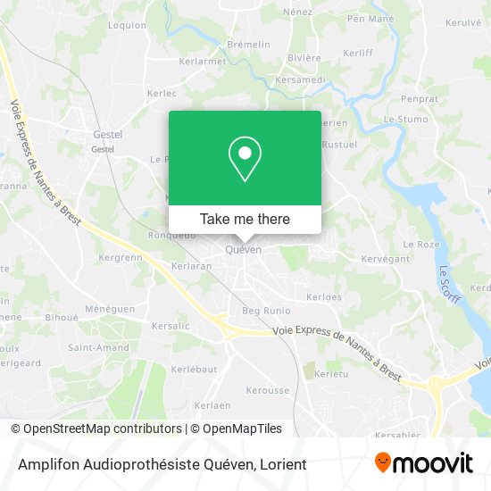 Amplifon Audioprothésiste Quéven map