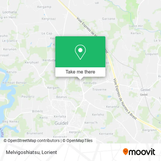 Melvigoshiatsu map