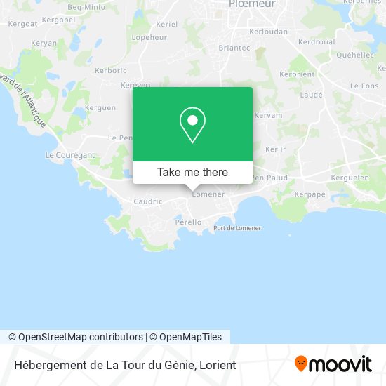 Hébergement de La Tour du Génie map