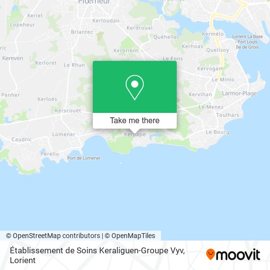 Mapa Établissement de Soins Keraliguen-Groupe Vyv
