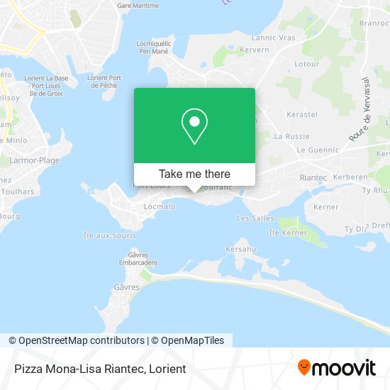 Pizza Mona-Lisa Riantec map