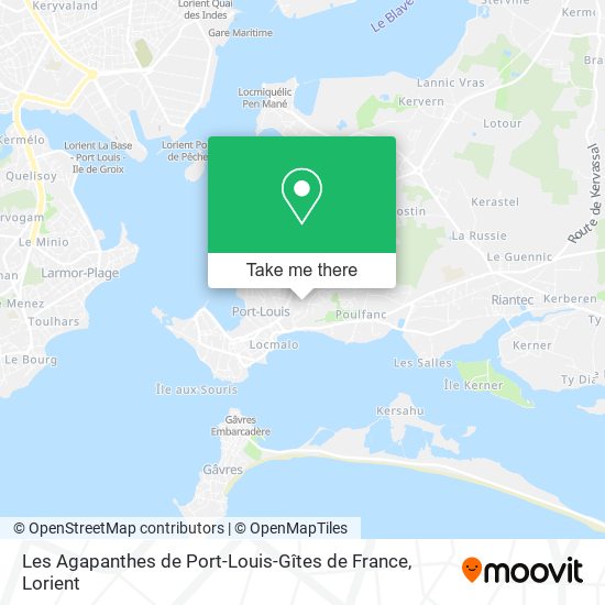 Les Agapanthes de Port-Louis-Gîtes de France map