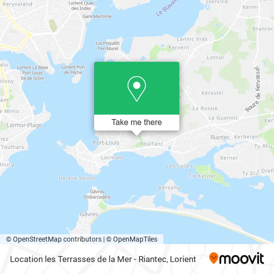 Location les Terrasses de la Mer - Riantec map