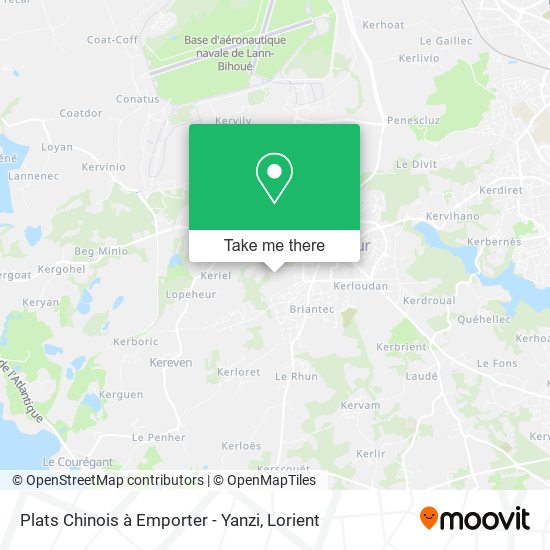 Plats Chinois à Emporter - Yanzi map