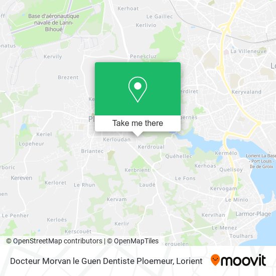 Docteur Morvan le Guen Dentiste Ploemeur map