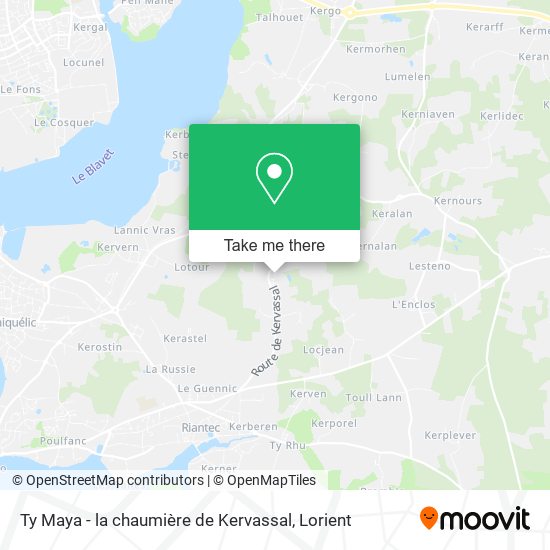Ty Maya - la chaumière de Kervassal map